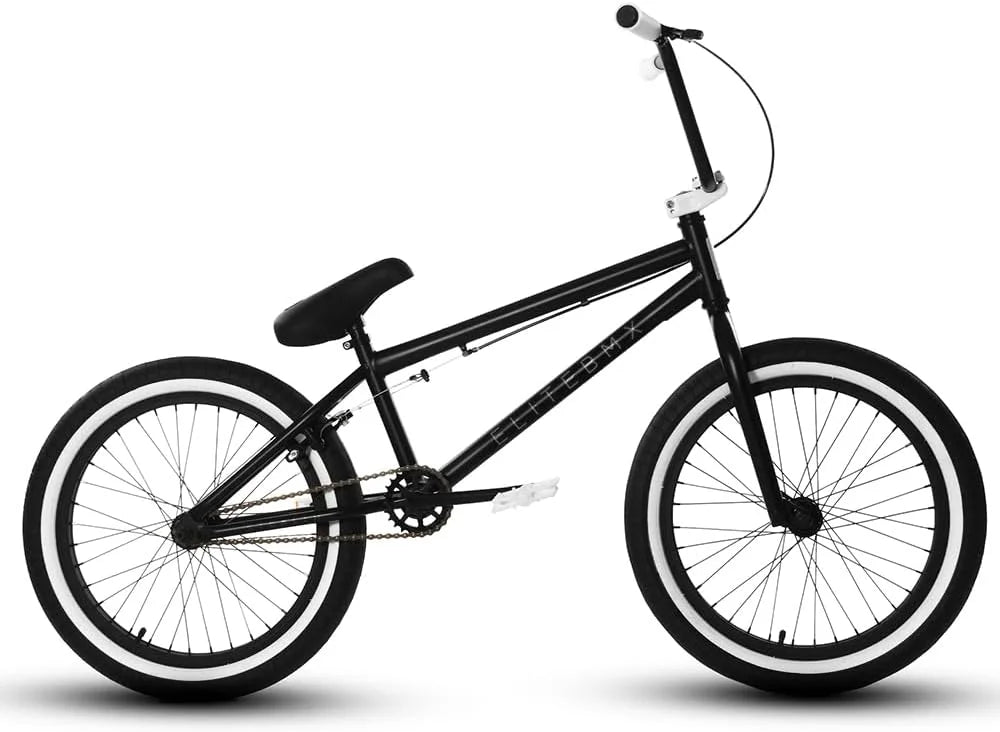 Elite BMX Bicycle 20 Freestyle Bike - Stealth Blue Purple Ideal for Ages 7 to 18 Years