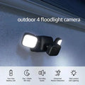 Wire-Free Outdoor Floodlight Security Camera â€?4-Spot Smart Surveillance