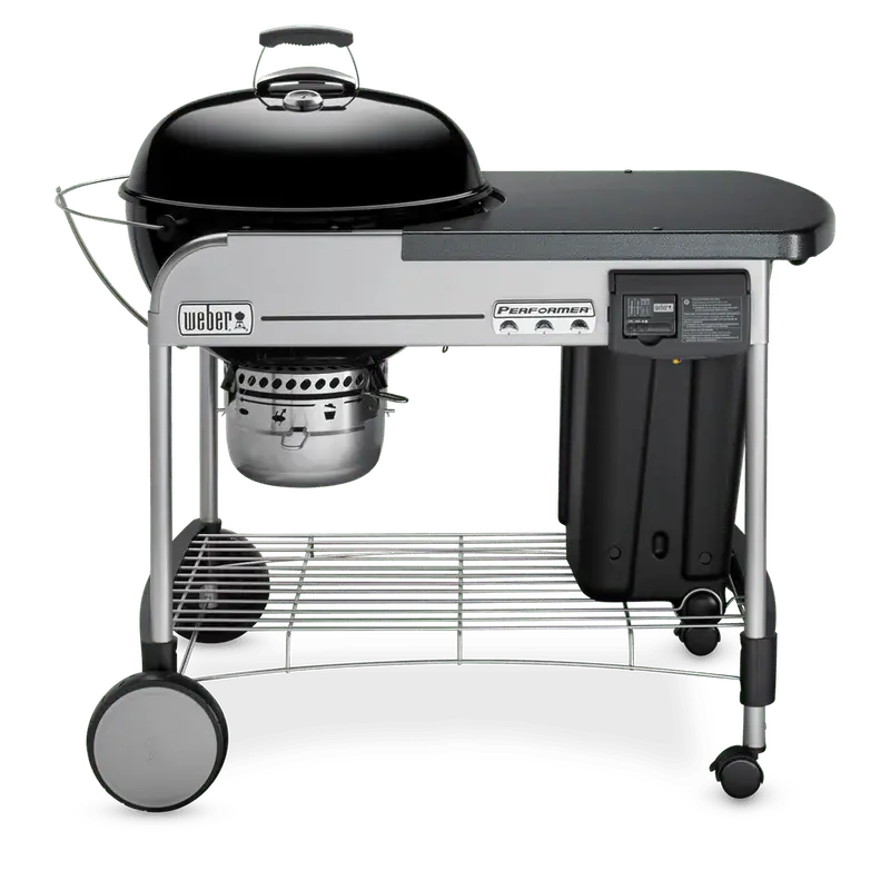 Weber Performer Deluxe 22-Inch Black Charcoal Grill with Integrated Ash Catcher
