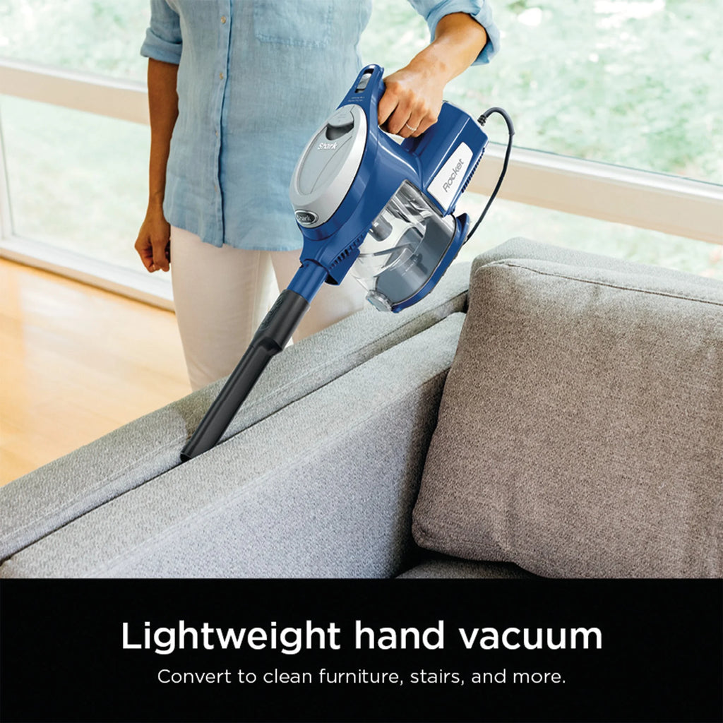 Shark Rocket Ultra - Light Corded Stick Vacuum Cleaner, Blue - Lightweight, Bagless, for Carpet & Hard Floors