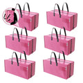 WORKPRO 6-Pack Extra-Large Moving & Storage Tote Bags â€?Zippered, Backpack Straps, Pink Ribbon
