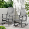 Vrakae All-Weather High-Back Rocking Chair Set â€?Two-Piece Outdoor Seating