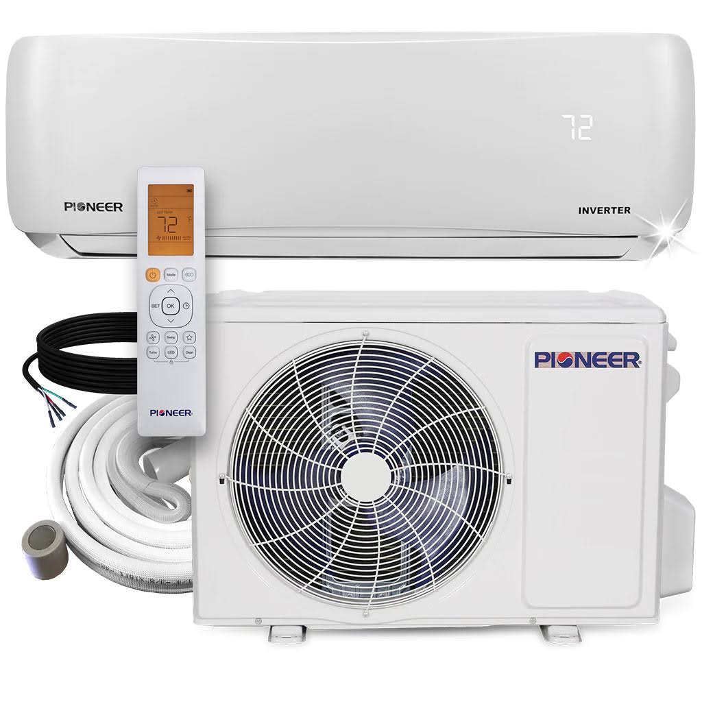 Pioneer 12,000 BTU 21.5 SEER 115V Ductless Mini-Split Air Conditioner Heat Pump System Full Set
