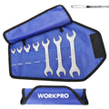 WORKPRO 7-Piece Metric Super-Thin Combination Wrench Set with Roll-Up Pouch
