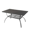 Wrought Iron Patio Dining Table â€?59â€?Rectangular Outdoor Surface