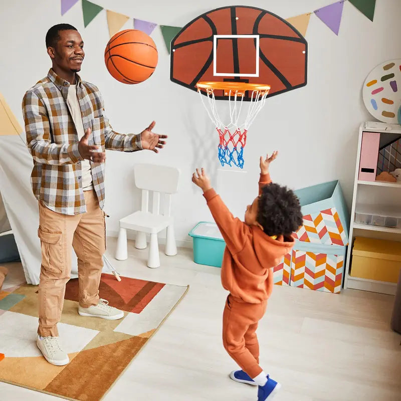 Wall-Mounted Basketball Hoop â€?26â€?x 17.5â€?Shatter-Proof Backboard for Indoor/Outdoor Use