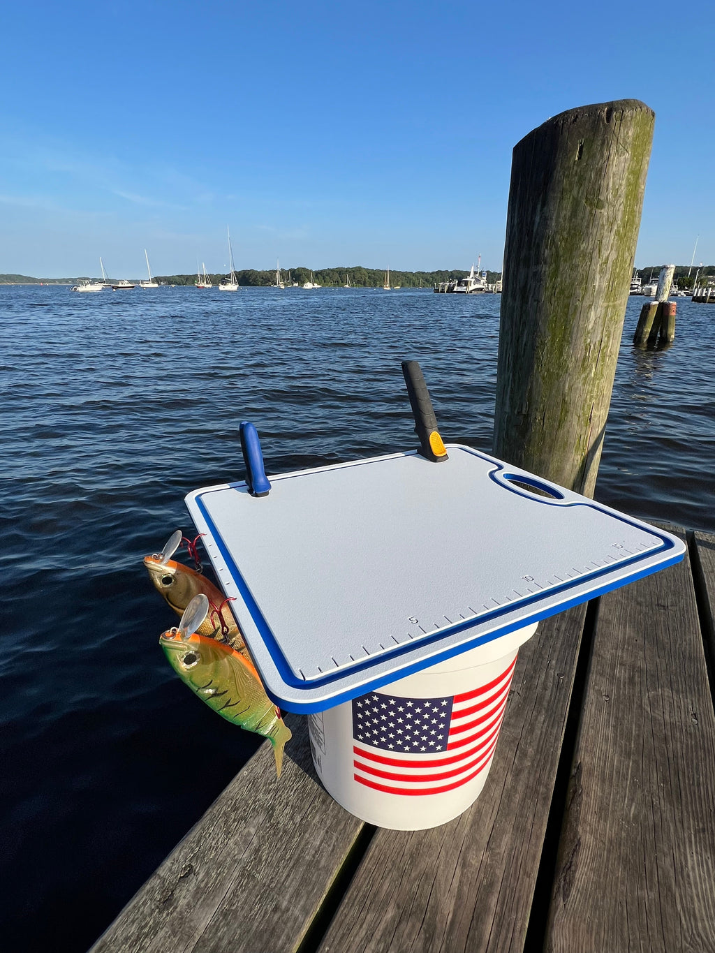 Made in the USA | Premium Bucket or Cooler Fishing Bait Fillet Cutting Board