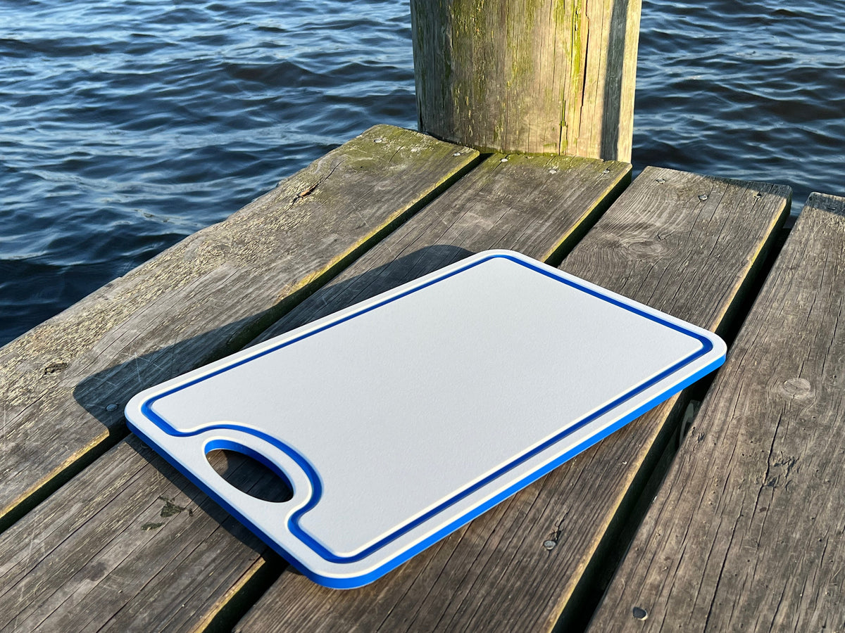 Made in the USA | Premium Cutting Board | Textured 1/2 inch HDPE | Non-Skid or Mark Rubber Feet | Great for Boats & any Counter-top