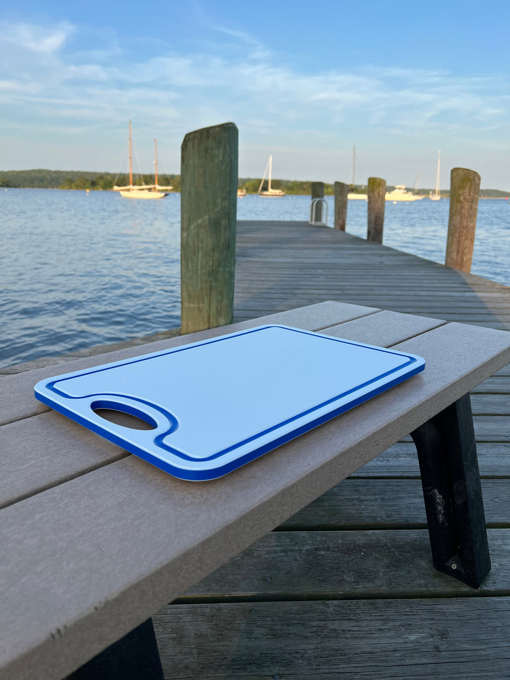 Made in the USA | Premium Cutting Board | Textured 1/2 inch HDPE | Non-Skid or Mark Rubber Feet | Great for Boats & any Counter-top
