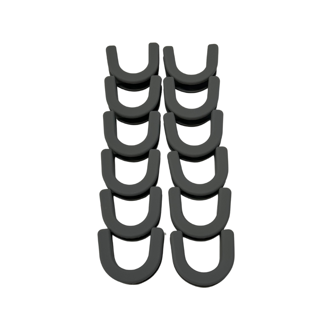 TRAPSKI Non-Skid Rubber Slot Inserts for Ski & Snowboard Racks â€?Gray 4-12 Packs
