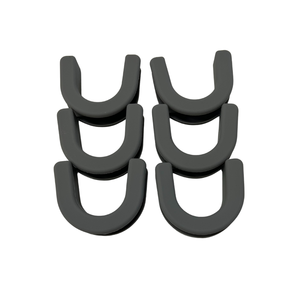 TRAPSKI Non-Skid Rubber Slot Inserts for Ski & Snowboard Racks â€?Gray 4-12 Packs