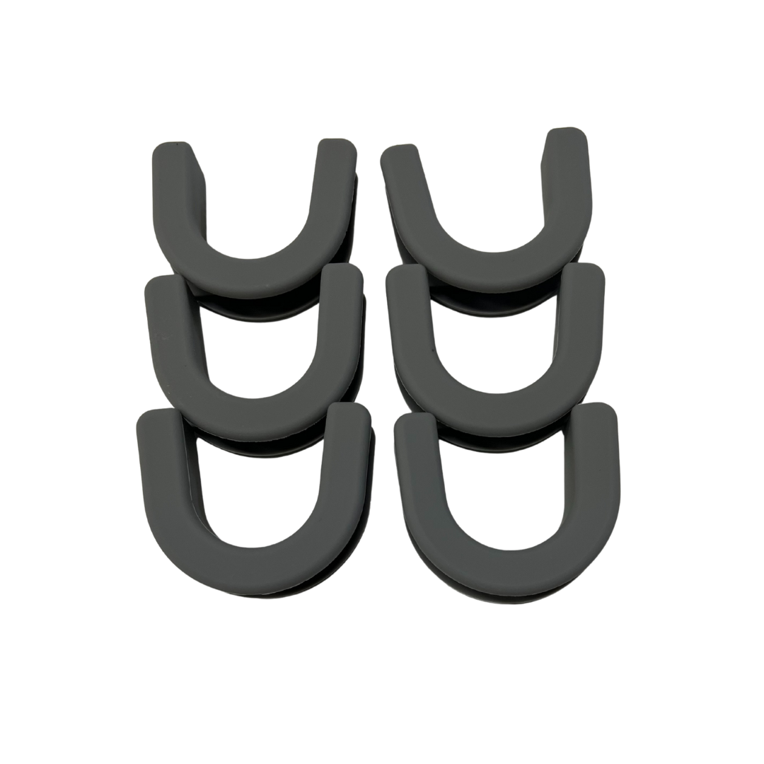 TRAPSKI Non-Skid Rubber Slot Inserts for Ski & Snowboard Racks â€?Gray 4-12 Packs