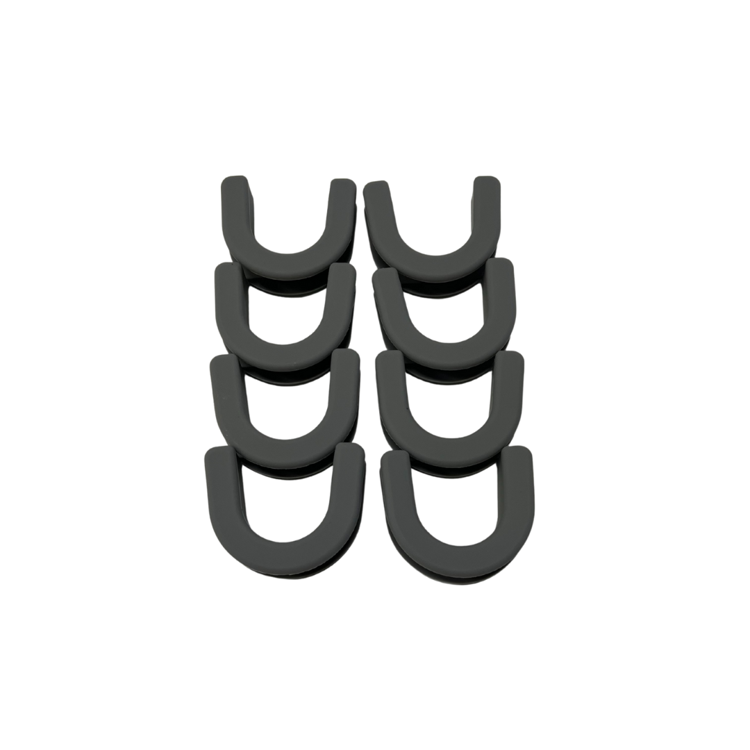 TRAPSKI Non-Skid Rubber Slot Inserts for Ski & Snowboard Racks â€?Gray 4-12 Packs