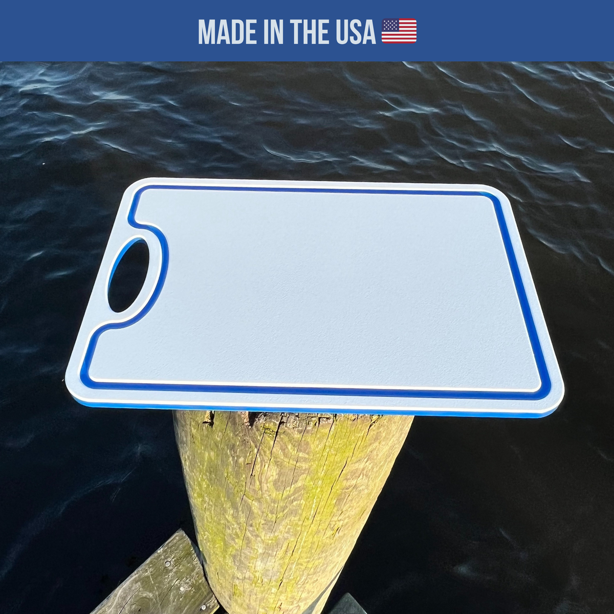 Made in the USA | Premium Cutting Board | Textured 1/2 inch HDPE | Non-Skid or Mark Rubber Feet | Great for Boats & any Counter-top