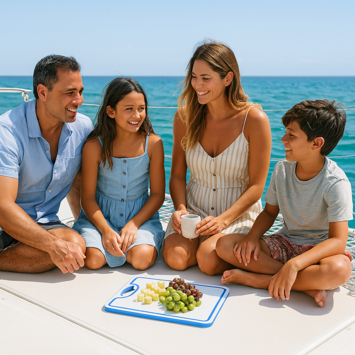 Made in the USA | Premium Cutting Board | Textured 1/2 inch HDPE | Non-Skid or Mark Rubber Feet | Great for Boats & any Counter-top