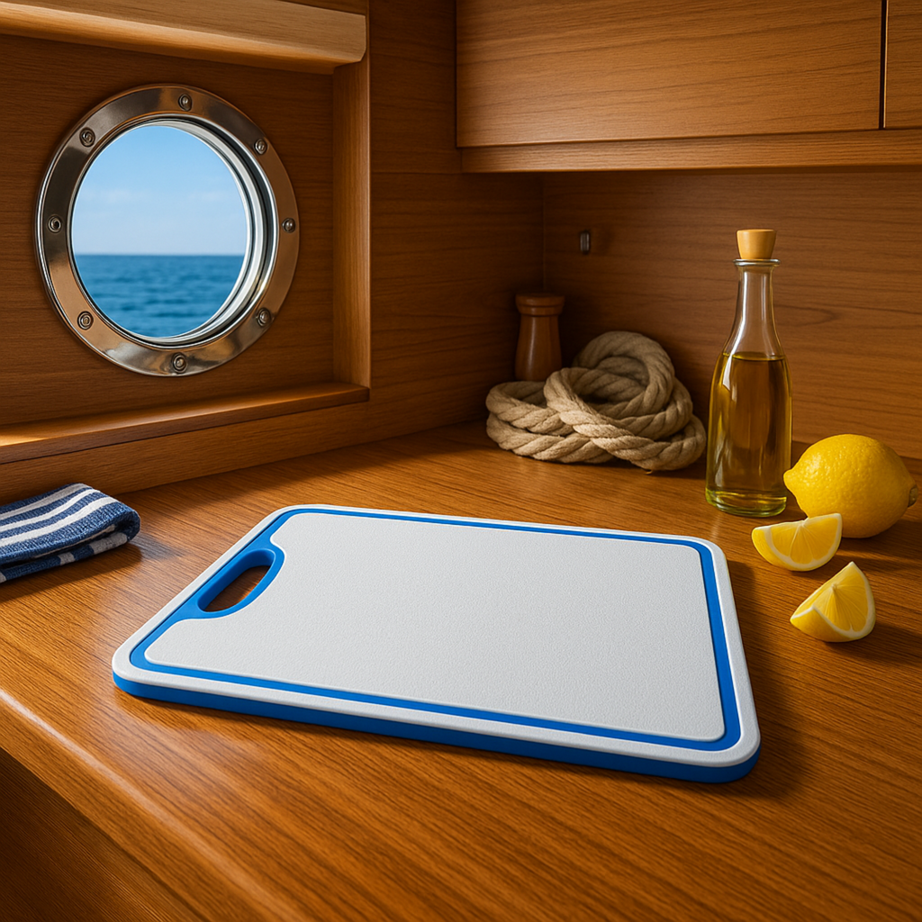 Made in the USA | Premium Cutting Board | Textured 1/2 inch HDPE | Non-Skid or Mark Rubber Feet | Great for Boats & any Counter-top