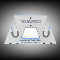PRE-ORDER Special Edition White/Blue: TRAPSKI All Mountain/Race/XC Ski and Standard Stance Snowboard Rack