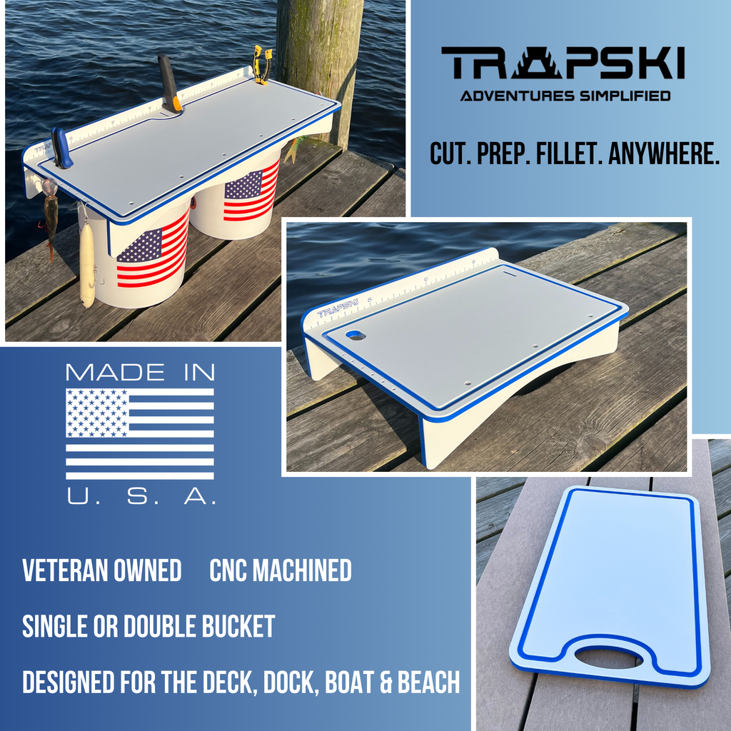 Made in the USA | Premium Cutting Board | Textured 1/2 inch HDPE | Non-Skid or Mark Rubber Feet | Great for Boats & any Counter-top
