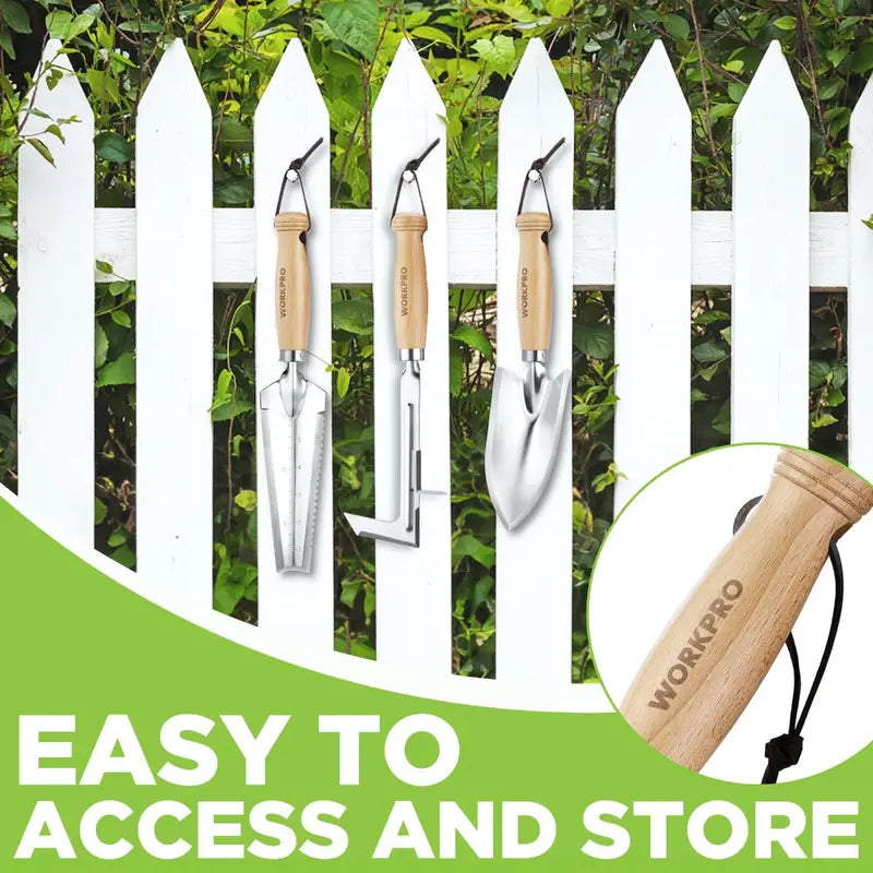WORKPRO 3-Piece Garden Weed Removal Set â€?Crack Weeder & Hand Trowel