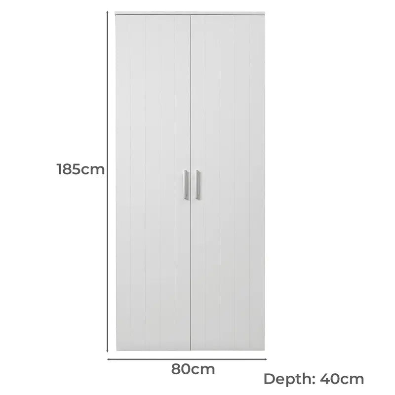 Stockholm Universal Storage Cupboard with VJ Paneling and Deco Gold Handles