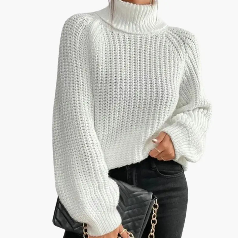 Women's Oversized Loose-Fit Turtleneck Sweater