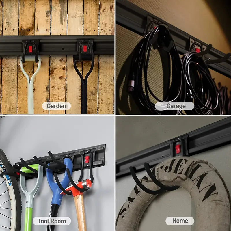 WORKPRO Heavy-Duty 64â€?Wall-Mount Garage & Garden Tool Organizer Rack