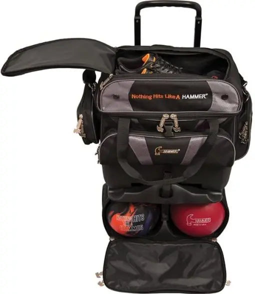 Stackable 4-Ball Bowling Bag for Easy Transport and Storage