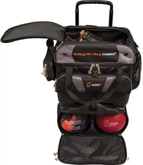 Stackable 4-Ball Bowling Bag for Easy Transport and Storage