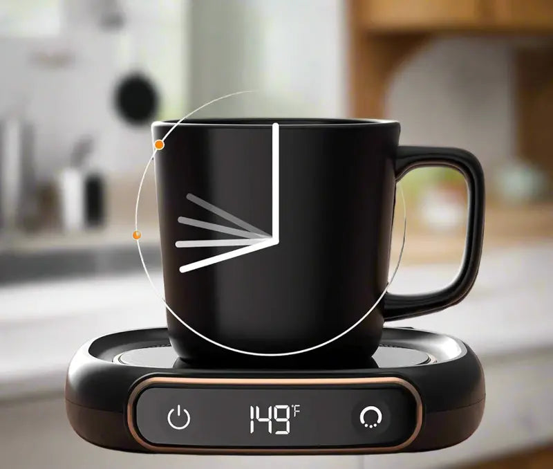 USB-Powered Smart Mug Warmer â€?Adjustable Heat Settings for Desk Use