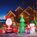Yexmas 9FT Inflatable Christmas Set with LED Lights â€?Santa, Snowman, Train, Gifts & Tree for Indoor/Outdoor Decor