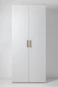 Stockholm Universal Storage Cupboard with VJ Paneling and Deco Gold Handles