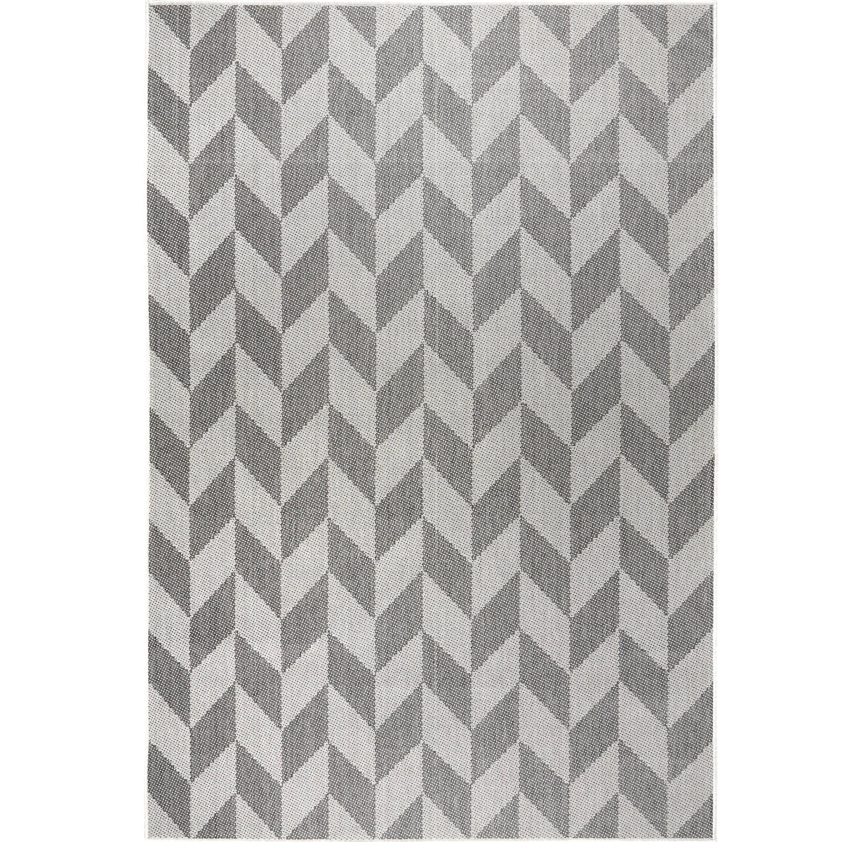 Nicole Miller New York Patio Country Danica Indoor/Outdoor Area Rug - 3'11"x5'2" - Black/Gray