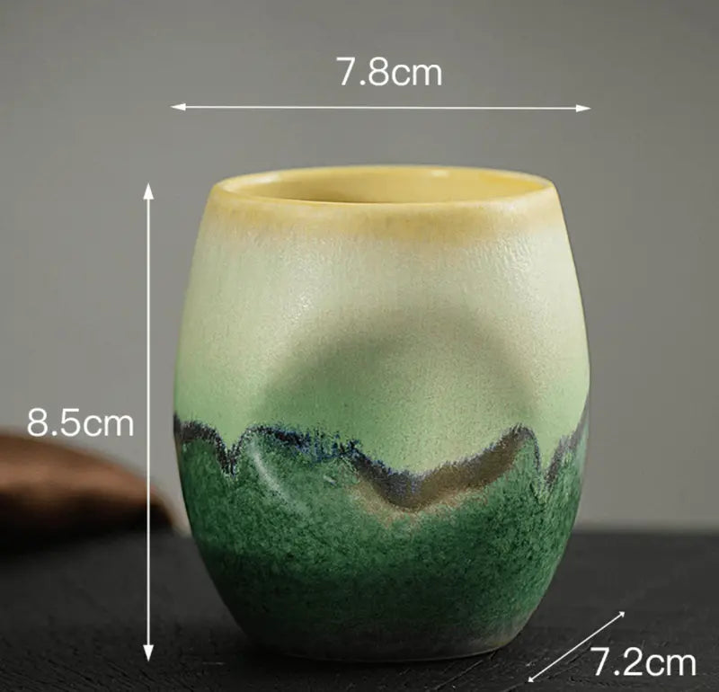 Zonema Natural-Glaze Ceramic Espresso Mug â€?Handcrafted Matte Finish