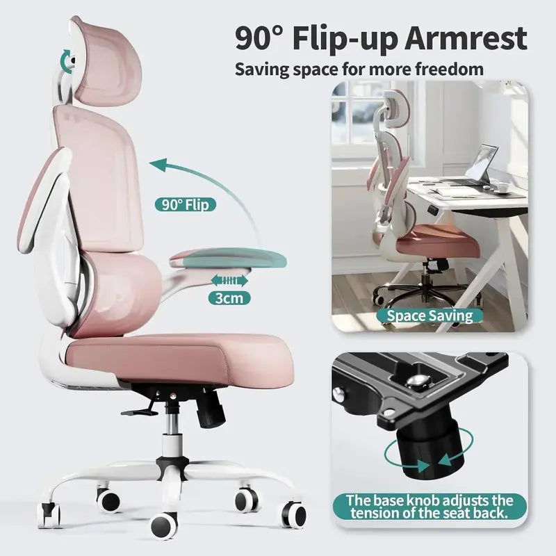 TRALT Ergonomic Office Chair â€?Heavy-Duty 330 lb Capacity Home or Gaming Seat with 360° Casters