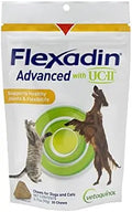 Vetoquinol Flexadin Advanced Hip & Joint Supplement with UC-II Collagen, 60 Vet-Approved Chews for Dogs & Cats