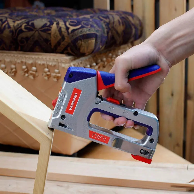 WORKPRO Manual 4-in-1 Staple & Brad Gun â€?Includes 3000 Staples & 1000 Brads