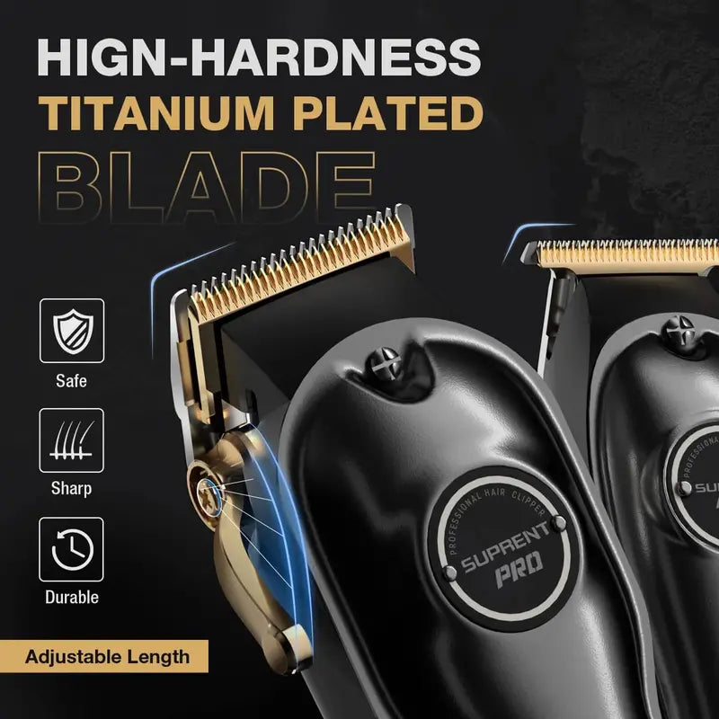 SUPRENT PRO Cordless Hair Clipper Set for Men â€?Precision Cutting System