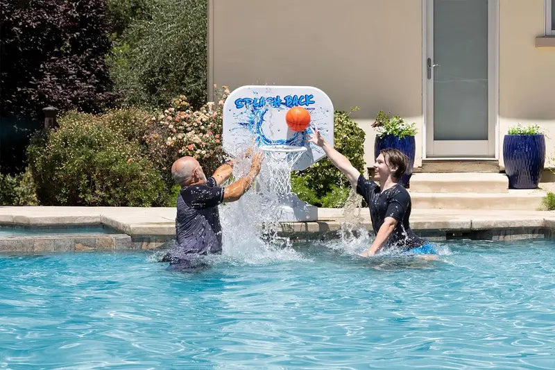 Splashback Poolside Basketball Game â€?Blue Freestanding Unit (34″W x 38″D x 45″H)