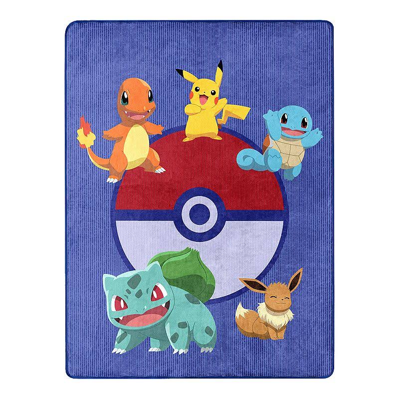 Pokemon Pikachu Kids Character Silky Soft Blanket Throw, 46" x 60"