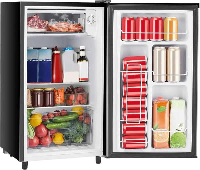 Sweetcrispy 3.2 cu. ft. Mini Fridge with Freezer â€?Single-Door Compact Refrigerator