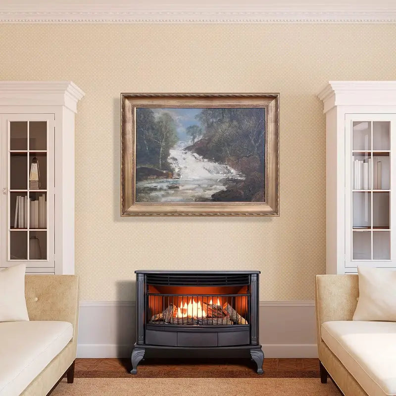 Vent-Free Dual-Fuel Freestanding Fireplace â€?25,000 BTU with Built-In Thermostat