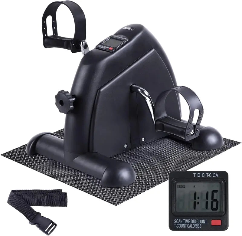 Under-Desk Pedal Exerciser â€?LCD Monitor, Quiet Foot & Arm Cycling Machine with Non-Slip Base