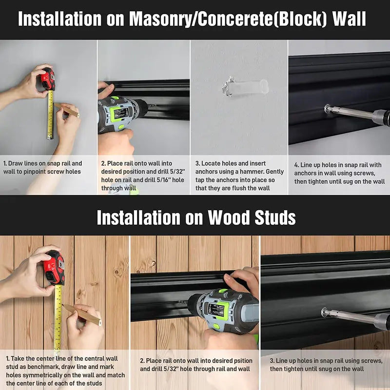WORKPRO Heavy-Duty 64â€?Wall-Mount Garage & Garden Tool Organizer Rack