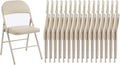 Sweetcrispy 12-Pack Folding Chairs â€?Leather-Padded, Sturdy Metal Frame Seating for Events or Gatherings