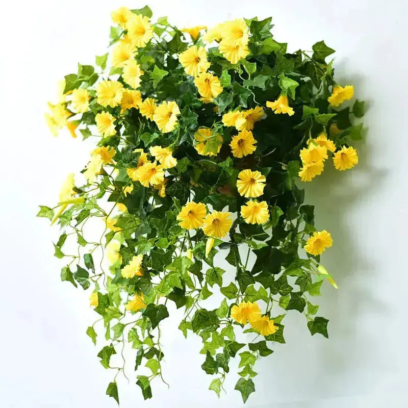 SunVista UV-Resistant Artificial Morning Glory Vine â€?Lifelike, Fade-Proof Floral Garland (Buy One, Get One Free)