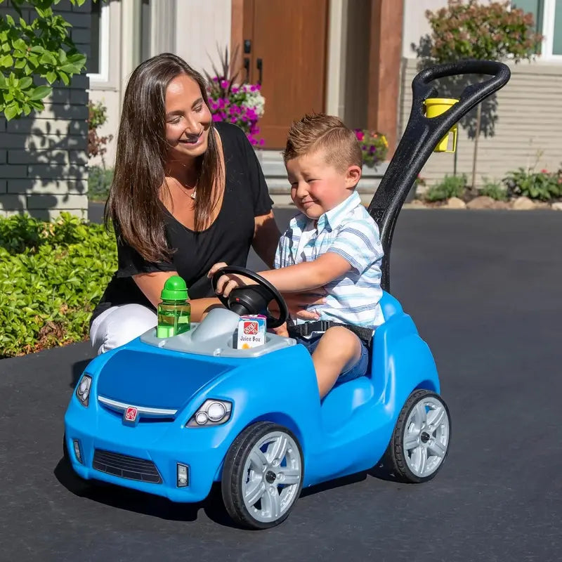 Step2 Whisper Ride II Pink Ride-On Car â€?Push Toy with Seat Belt, Compact Foldable Design, Stroller Alternative for Toddlers