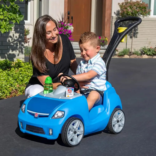 Step2 Whisper Ride II Pink Ride-On Car â€?Push Toy with Seat Belt, Compact Foldable Design, Stroller Alternative for Toddlers