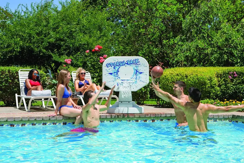 Splashback Poolside Basketball Game â€?Blue Freestanding Unit (34″W x 38″D x 45″H)