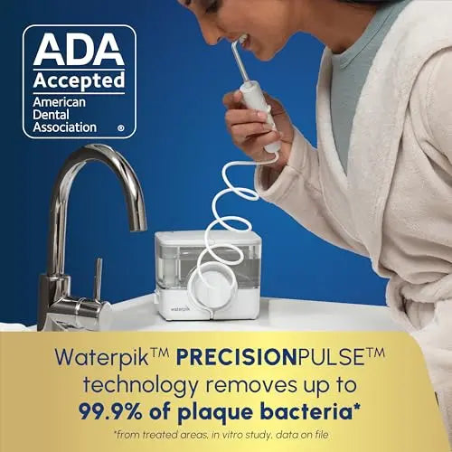 Waterpik ION Professional Rechargeable Water Flosser, 10 Settings, 7 Tips, ADA Accepted, White