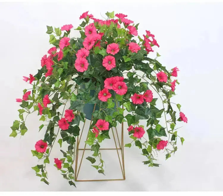 SunVista UV-Resistant Artificial Morning Glory Vine â€?Lifelike, Fade-Proof Floral Garland (Buy One, Get One Free)